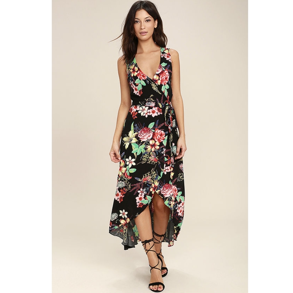 Floral Print Wrap Dress 🏖️ spring break